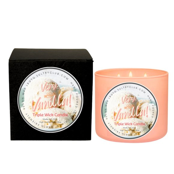 VERY VANILLA 3 WICK CANDLE - Picture 1 of 2